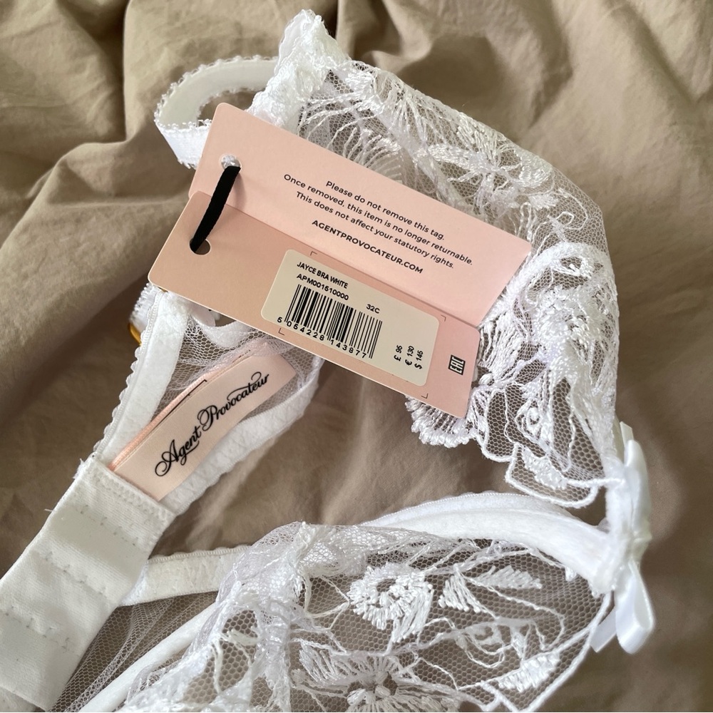 Agent Provocateur White Floral Lace Bra - Picture 3 of 3